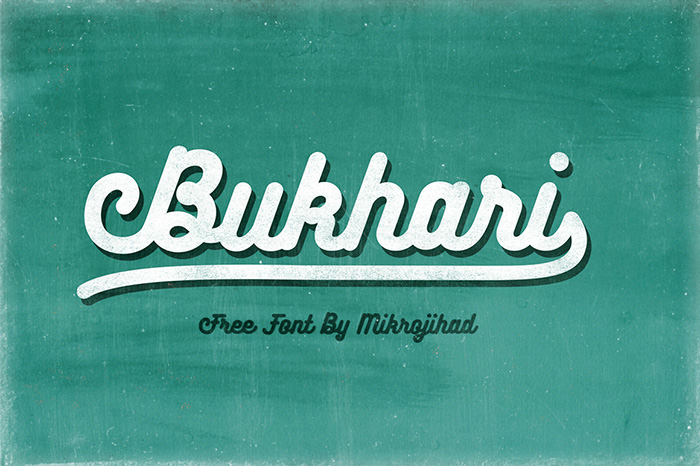 Bukhari Script: Bold Monoline Cursive for Impactful Designs