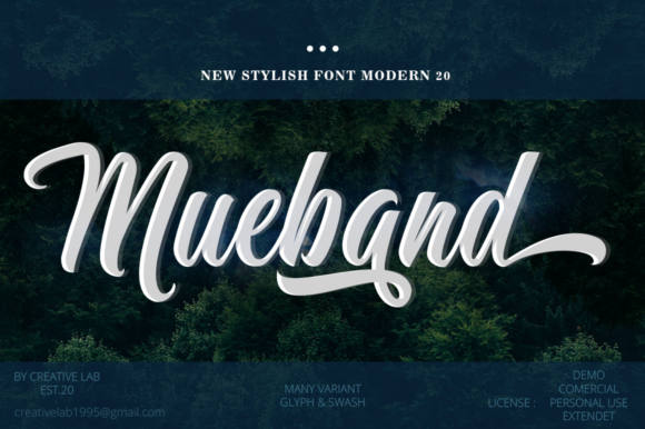 Mueband: A Handwritten Font with Timeless Elegance
