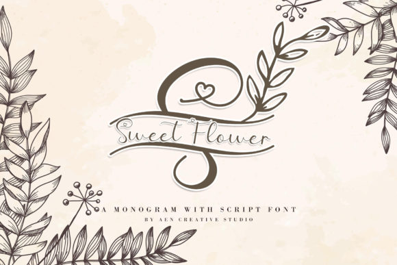 Sweet Flower Monogram: A Duo Font for Elegant Designs