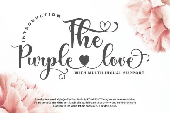 The Purple Love: A Playful Handwritten Font for Modern Creators